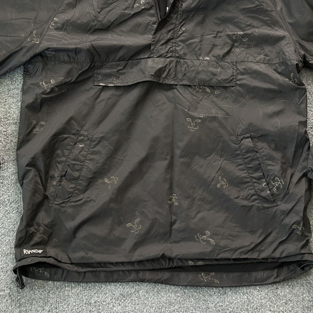 Ripndip Jacket Mens Large Cat Face Print Pullover Hooded Windbreaker Drawstring - Picture 3 of 13